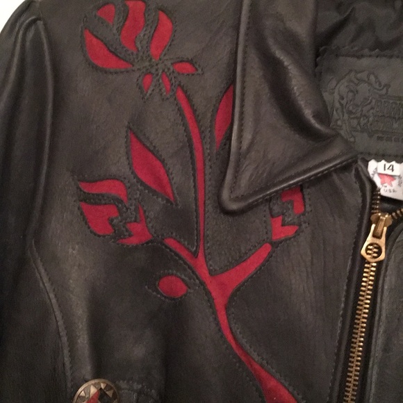 Vintage Leather Biker Women’s Jacket - Picture 3 of 8
